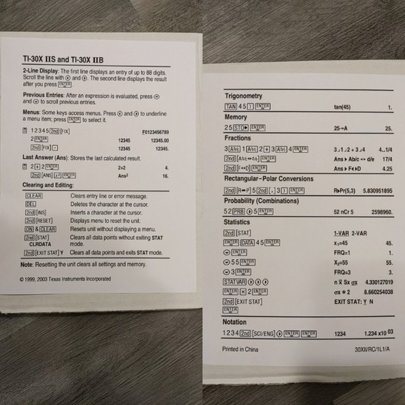 TI 30XIIS Scientific Calculator - Picture 8 of 11